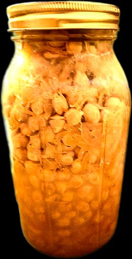 Pressure‑Cooked Alkaline Chickpeas – Half‑Gallon Mason Jar (3.5 lbs) ✨